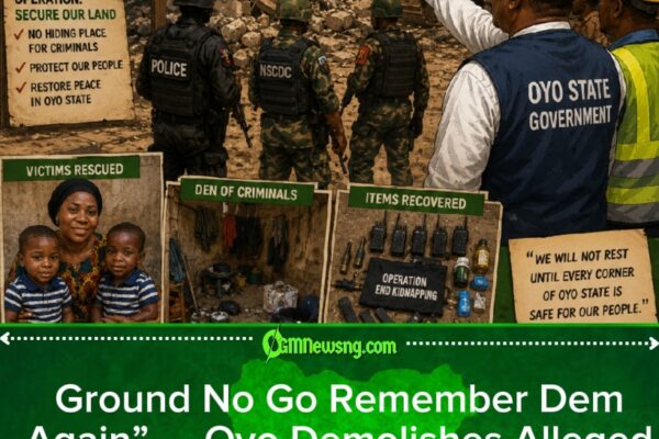Bulldozer No Dey Negotiate” — Oyo Government Brings Down Kidnappers’ Den Linked To Adelabu Family Abduction