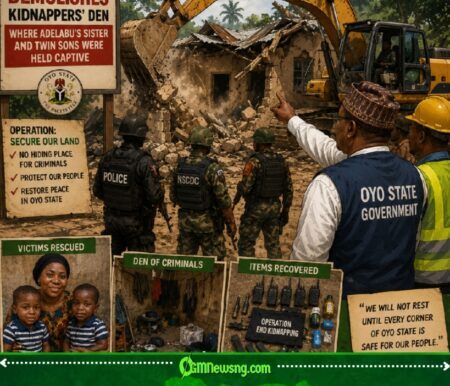 Bulldozer No Dey Negotiate” — Oyo Government Brings Down Kidnappers’ Den Linked To Adelabu Family Abduction