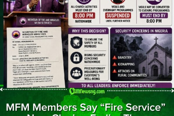 MFM Suspends Vigils Nationwide As Rising Insecurity Forces Major Changes To Church Activities