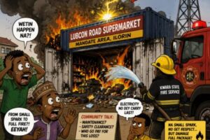 Mandate Spark Fire Turn Ilorin Supermarket To Ash As Electricity Wire Show Power Wey Pass Human Control
