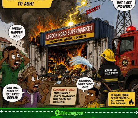 Mandate Spark Fire Turn Ilorin Supermarket To Ash As Electricity Wire Show Power Wey Pass Human Control