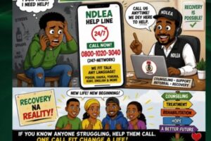 HELP LINE Madness: NDLEA Tell Nigerians Say ‘If Life Too High, Just Call Us