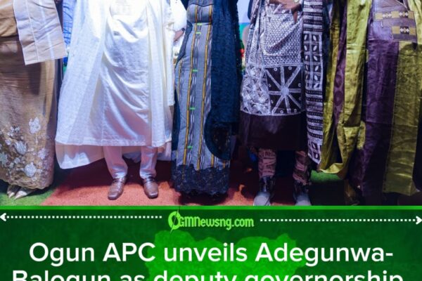 INSIDE THE OGUN APC POWER SHIFT: ADEGUNWA-BALOGUN NOMINATION SPARKS UNITY CLAIMS, ELITE DEBATE AND 2027 STRATEGIC SHUFFLE