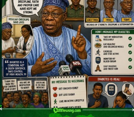 Obasanjo Say Him Don Dey Battle Diabetes For Over 40 Years As Nigerians Suddenly Remember Their Sugar Intake