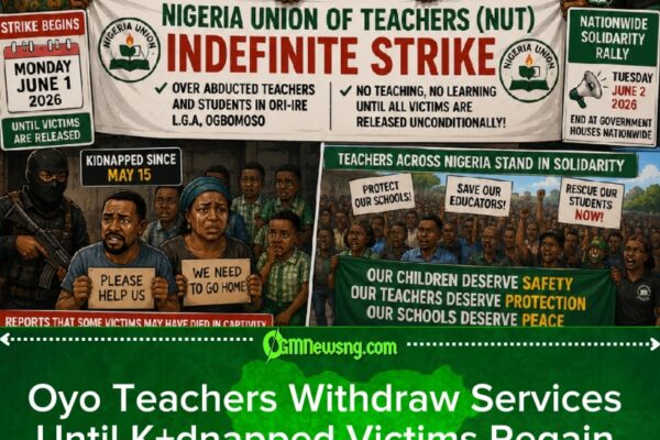 Oyo NUT Shut Down Schools As Ogbomoso K+dnap Crisis Push Teachers Into Indefinite Strike