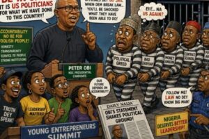 Politicians For Jail? Peter Obi Say Na Dem Carry Nigeria Enter Wahala