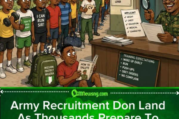 Recruitment Wahala: Nigerian Army Dey Hunt 28,000 Strong Legs As Job Market Collapse