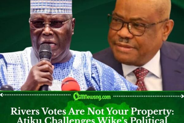 Rivers Votes Belong to the People, Atiku Tells Wike