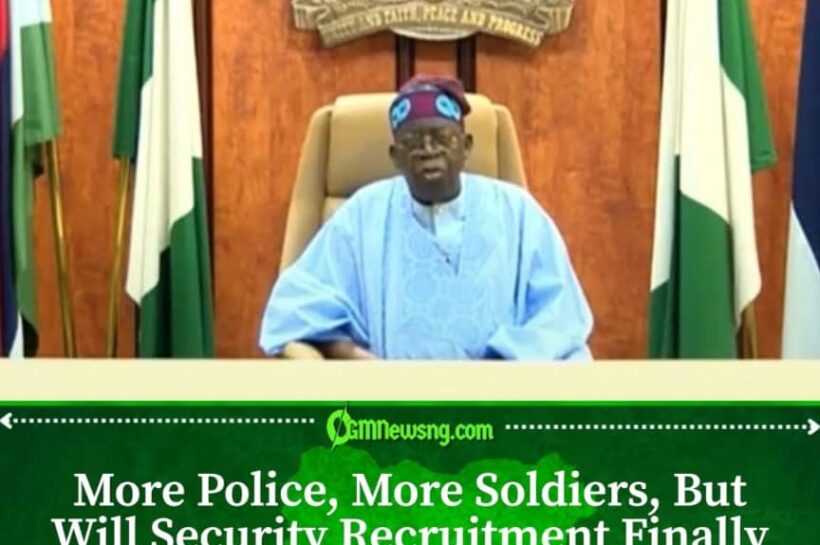 Tinubu Announces Massive Security Recruitment Drive Across Nigeria to Strengthen Law Enforcement