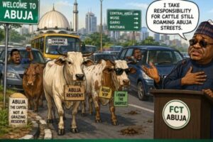 Wike & Cattle: Minister Accept Responsibility As Abuja Cows Continue Their Capital City Tour
