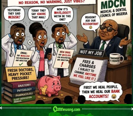 MDCN ₦415k Surprise: Fresh Doctors Face Registration Storm As Fee Jump Leaves Graduates Searching For Answers