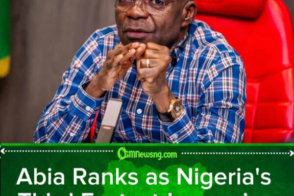 Abia State Climbs the Ladder, As The Third Fastest Improving State