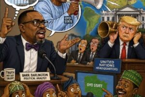 Make Una Shout Reach White House!” Barrister Darlington Tell Gov. Makinde Say Make UN and President Donald J. Trump Hear Oyo Matter Too