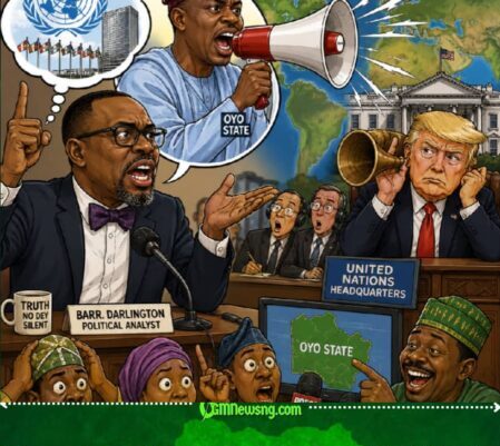 Make Una Shout Reach White House!” Barrister Darlington Tell Gov. Makinde Say Make UN and President Donald J. Trump Hear Oyo Matter Too