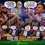 Burna Boy Outfit Don Perform Pass The Performance? Regha Question Fashion Move Wey Scatter Internet