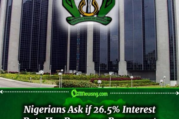 CENTRAL BANK OF NIGERIA Presses Pause Button Again as Interest Rate Refuses to Leave 26.5%, Nigerians Ask If the Number Has Bought Permanent Land