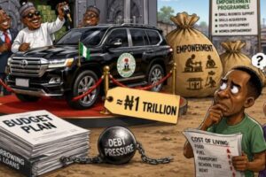 Empowerment As #1Trillion Weh Dey Find Jeep: Borrow Borrow Government Still Dey Shop Big!
