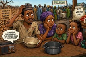 HUNGER DEY SHARPEN KNIFE: Report Say 16 Million Nigerians Fit Face Food Wahala Before January 2027