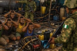 Illegal Bunkering Don Turn Lagos To Underground Filling Station? Army Burst Six Suspects' Secret Jackpot