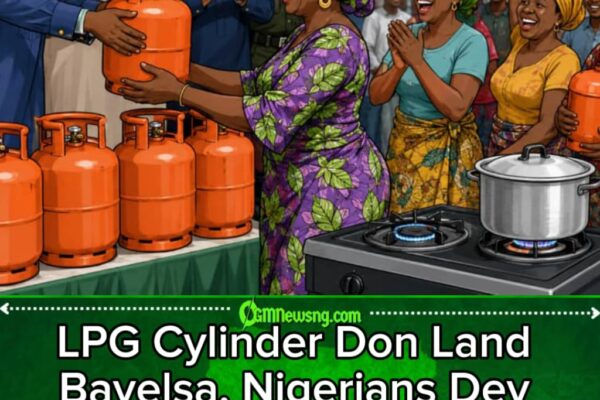 SHOCKING Reality: Bayelsa Government Shares LPG Cylinders, Residents Cry, “Refill Money Dey Where?”
