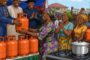 SHOCKING Reality: Bayelsa Government Shares LPG Cylinders, Residents Cry, “Refill Money Dey Where?”