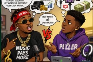 Music No Be Content Creator Race!” – Mr Real Laugh Off Peller Riches Talk, Says Net Worth Pass Cash Weh Dey Hand