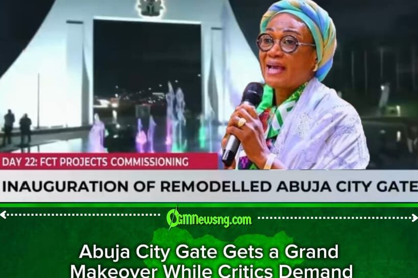 First Lady Oluremi Tinubu Unveils Abuja City Gate as Nigerians Ask if Beautification Matches Daily Realities