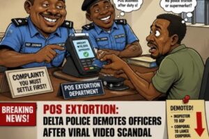 POS Extortion: Delta Police Demotes Officers After Viral Money Collection Video Causes Public Storm
