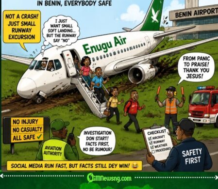 Runway Drama As Enugu Air Aircraft Leave Runway After Benin Landing, Passengers Escape Panic