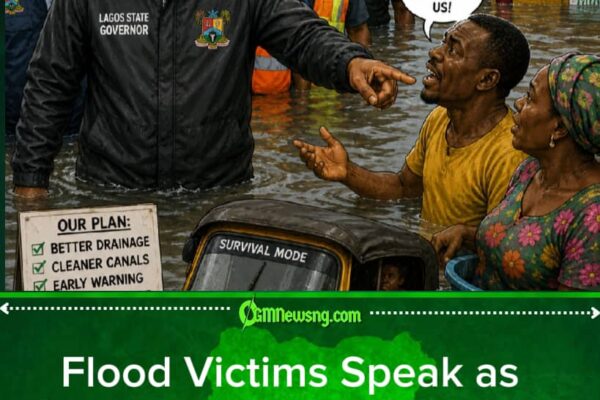 “Water No Send Anybody!” — Governor Sanwo-Olu Enter Flooded Areas as Lagos Residents Cry for Lasting Solution
