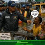 “Water No Send Anybody!” — Governor Sanwo-Olu Enter Flooded Areas as Lagos Residents Cry for Lasting Solution