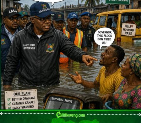 “Water No Send Anybody!” — Governor Sanwo-Olu Enter Flooded Areas as Lagos Residents Cry for Lasting Solution