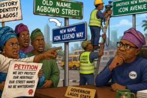 Street Renaming Don Turn "Change of Address Election" as Lagos Indigenes Carry Petition Meet Sanwo-Olu
