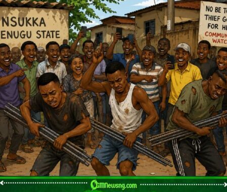 Dance First, Explain Later!” – Three Suspected Rod Thieves Perform Street Show After Dem Allegedly Stole Building Iron for Nsukka