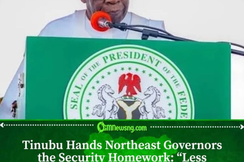 Tinubu Challenges Northeast Governors to Step Up Security Fight