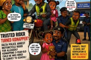 Trusted Rider: School Run Turned Kidnap Business? Delta Rider Lands in Police Net