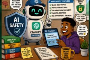 AI SAFETY Battle Begin Over Young Users As ChatGPT For Teens Wear Digital Helmet