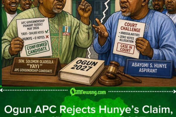 Ogun 2027: APC Don Draw Line — “Yayi Na Our Candidate,” Hunye Claim Get Big Political Rejection