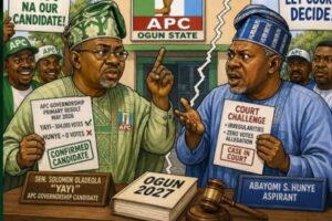 Ogun 2027: APC Don Draw Line — “Yayi Na Our Candidate,” Hunye Claim Get Big Political Rejection
