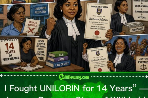 Rasheedat Adeshina: “I Fought UNILORIN for 14 Years Over My Withheld Certificate” — Lawyer Recounts Academic Battle