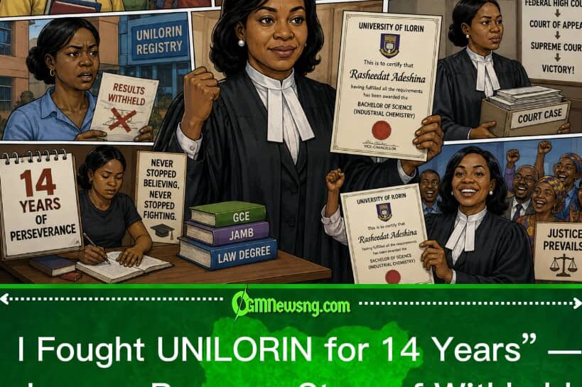 Rasheedat Adeshina: “I Fought UNILORIN for 14 Years Over My Withheld Certificate” — Lawyer Recounts Academic Battle
