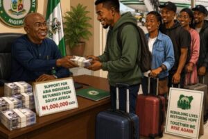 Alex Otti Approves ₦1m Each for 31 Abia Returnees From South Africa as Government Plans Their Reintegration