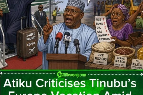 Atiku Cries "Leadership Vacuum" :Tinubu Fly Go Europe As Nigerians Calculate How Many Garri Cup Remain For This Economy