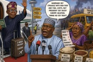 Atiku Cries "Leadership Vacuum" :Tinubu Fly Go Europe As Nigerians Calculate How Many Garri Cup Remain For This Economy