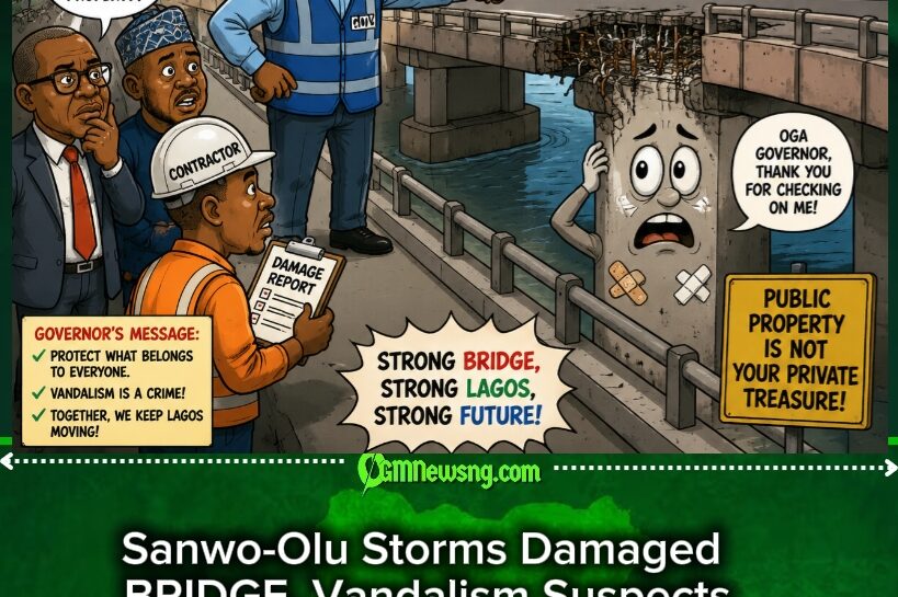 Sanwo-Olu Visits Damaged BRIDGE As Lagos Declares War On Public Property Destroyers