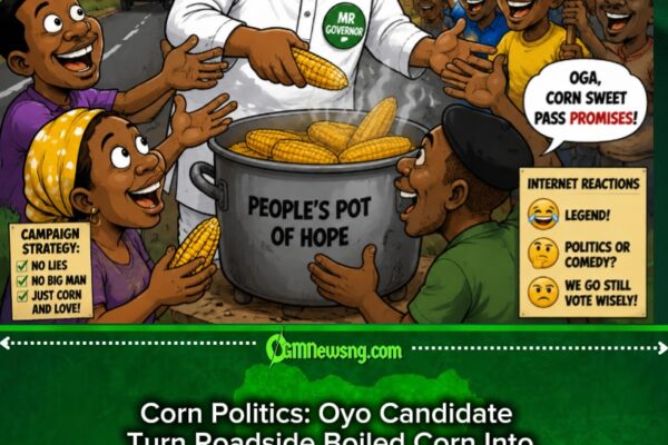CORN POLITICS: OYO GOVERNORSHIP HOPEFUL STIR INTERNET WITH ROADSIDE BOILED CORN CAMPAIGN MOMENT