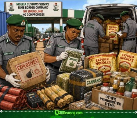 Customs For Seme Border Catch Explosives, Expired Noodles, Cannabis — Smugglers Come Border With Full Shopping List
