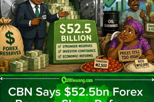 Forex Reserve Hit $52.5bn, Critics Still Dey Count Change CBN Show Dollar Muscle