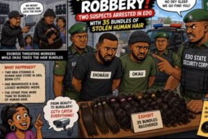 Human Hair Robbery: Two Suspects Arrested After Alleged GRA Shop Attack In Edo