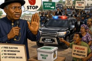 Jonathan Warns Political Heavyweights: Election No Be Military Parade
